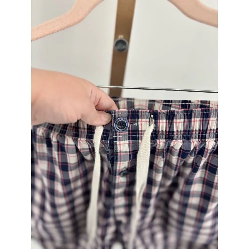 Cremieux Sleep Lounge Pajama Shorts Mens Medium 100% Cotton Plaid